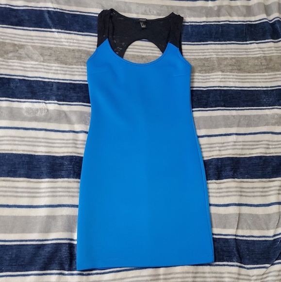 Blue Lace Straps Dress - Picture 9 of 9